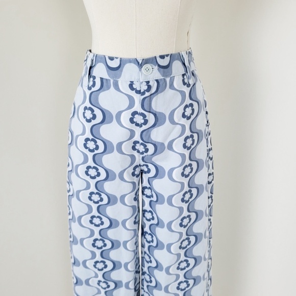 BLUE Aritzia Sunday Best Sun-deh Jaden Tapered Pants Low Mid Rise Tailored - Picture 4 of 13